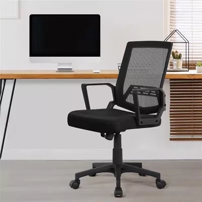 Office Chairs Mid-Back Mesh Adjustable Ergonomic Computer Chair Black • $39.60