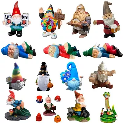 Mini Gnomes Dwarf Garden Decor Naughty Gnome Statues Outdoor Patio Ornament ✈ • $19.97