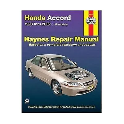 Honda Accord 1998-2002 Haynes Repair Service Shop Manual Book • $31.87