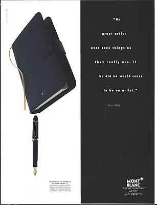Leather Agenda Set By Mont Blanc Magazine Print Ad Mont Blanc Print Ad • $12.49