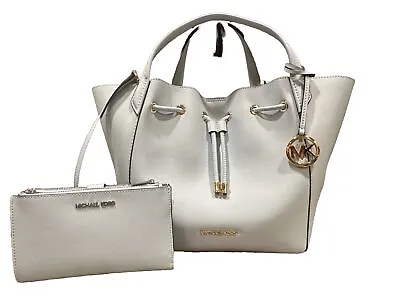 Michael Kors Phoebe Large Bucket Drawstring Bag With Matching Wallet • $140