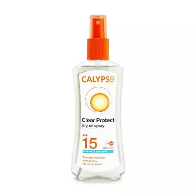  Calypso Dry Oil Spray Sun Protection Body SPF 15 Vegan Non Greasy Skin 200ml  • £10.49