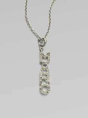 Marc By Marc Jacobs 302022 Pave Marc Charm Pendant Necklace - Silver • $62.90