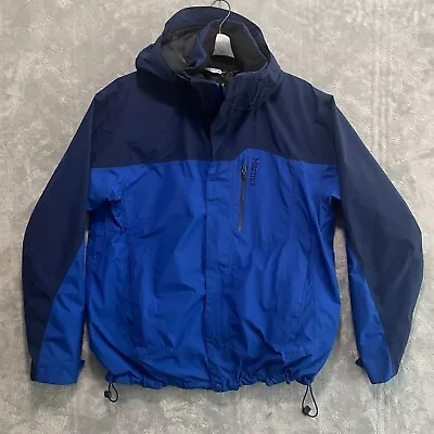 Marmot Jacket Mens Medium Blue Full Zip Gore-tex Rain Waterproof Hooded • $44.99