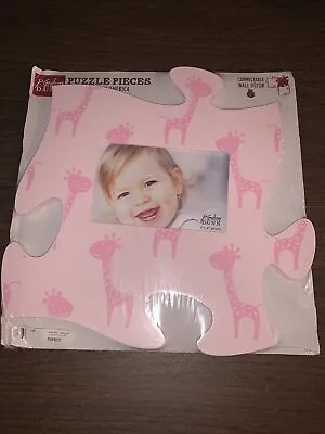 P Graham Dunn Puzzle Piece Wall Art - Pink Giraffe - Baby - Photo Frame • $12