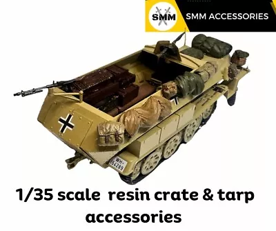 15 Piece Kit  1/35 Scale Resin Crates Tarps & Stowage For Military Vehicles #P • £9.93