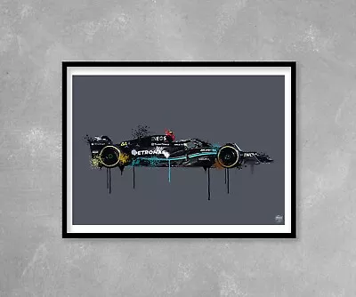 Lewis Hamilton Print - Wall Art Poster Mercedes F1 Formula One Motorsport Gift 1 • $28.36