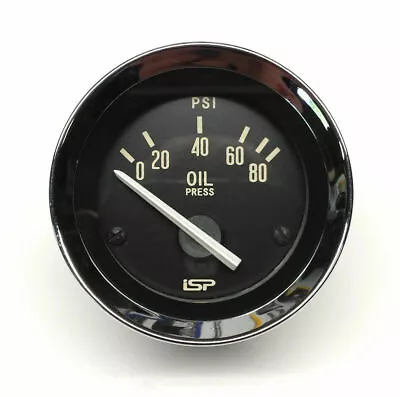 Vw Type Isp 3 Series Black Oil Pressure Gauge 2-1/16 Bug Bus Ghia Super Beetle • $50