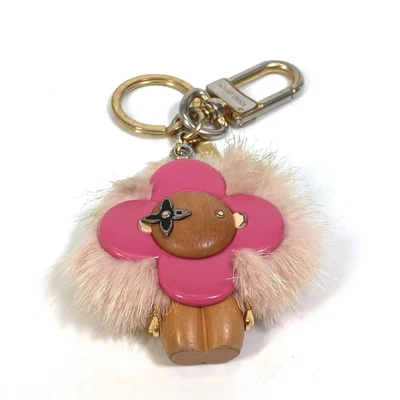 $228 • Buy LOUIS VUITTON M63095 Porte Clé Vivienne Fur Key Ring Bag Charm Key Holder