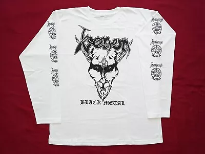 VENOM - Black Metal White Longsleeve Shirt (L) Heavy Metal Cronos Mantas Abbadon • $44.90