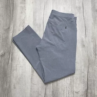 Travis Mathew Performance Gray Golf Pants Flat Front Lightweight Mens Size 36 • $25