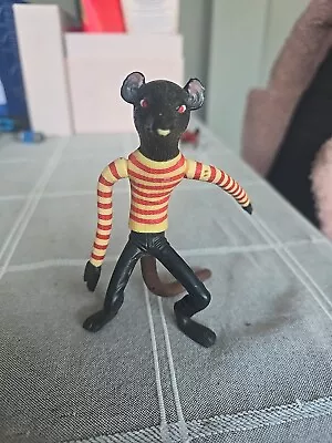 McDonald’s Fantastic Mr Fox Bendy Rat 2009 Toy Figure RARE Happy Meal Retired • £10