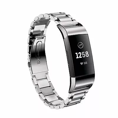 Metal Bracelet Stainless Steel Watch Band Wrist StrapFor Fitbit Charge 3 SE 4 5 • $10.99