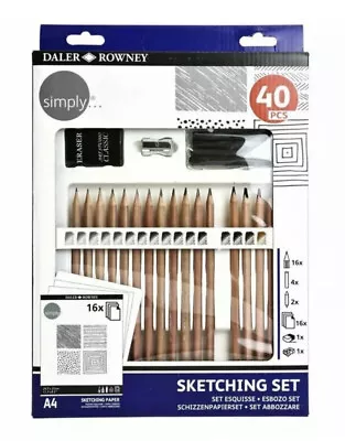 Daler Rowney Simply Artistic Professional Sketching /Drawing Pencil - 40pc Set • £14.99