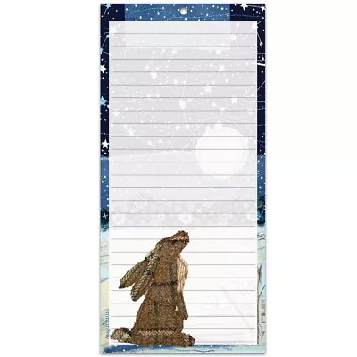 Emma Ball Magnetic Notepad Lined Shopping List Moongazing Hare Memo Reminder • £6.42