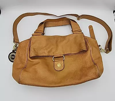 Vintage Australia UGG Large Brown Leather Hobo Handbag W/Lots Of Pockets • $69.99