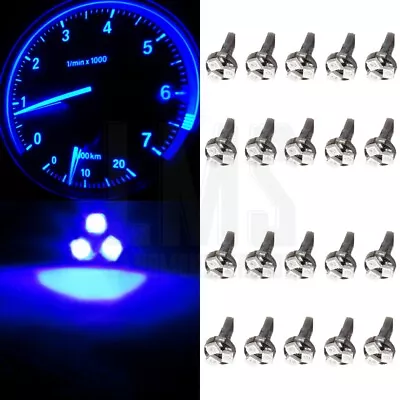 20x Blue Wedge T5 3-SMD LED Bulbs Dash Instrument Gauge Speedometer Light 74 17 • $10.11