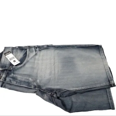 ECKO UNLTD DESIGNER Men's Grey W/ Wash Jeans Shorts BNWT's • £21.99