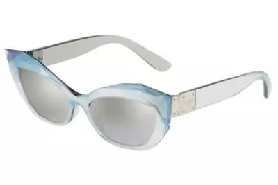 $395 - Dolce & Gabbana Cat Eye Sunglasses DG 6123 Gray Mirror/Silver 54-17-145 • $77.99