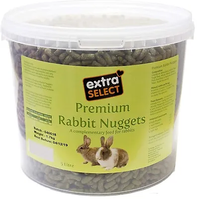 Rabbit Food Nuggets 5kg Extra Select Tasty Small Animal Pellet Feed DATED 01/23 • £11.69