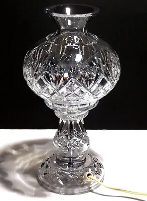 Waterford Crystal Fiona Two Piece 12  Electric Hurricane Lamp • $199.99