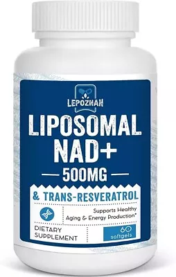 Liposomal NAD+ 500 Mg + Trans-Resveratrol 300 Mg Superior Absorption True NAD • $28.88