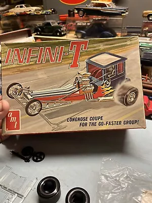 Vintage Car Model Kit Infini T Amt Longnose Dragster 1/25 • $7.50