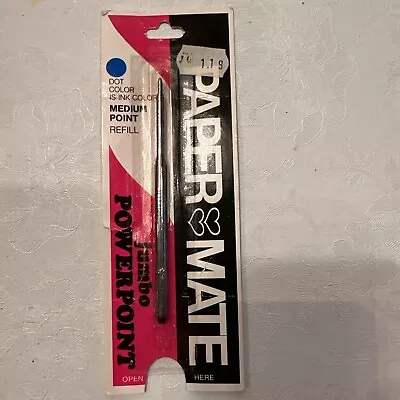 NEW In Package Vintage 1980 PAPERMATE Powerpoint REFILL JUMBO Blue Medium NOS • $17.50