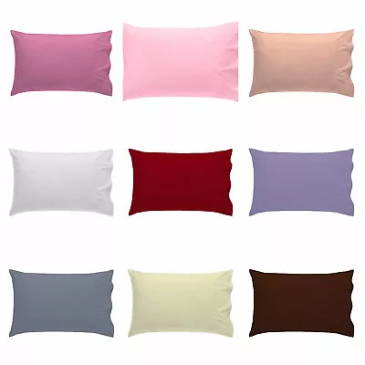 100% Poly Cotton Best Quality Cot Bed Pillow Case 60x40cm-Girls Boys Nursery • £3.79