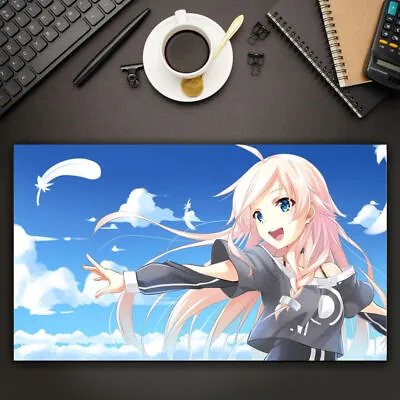 Anime Vocaloid IA Pink Hair Blue Eyes Feather Long Hai Playmat Mat CCG Custom • $32.99