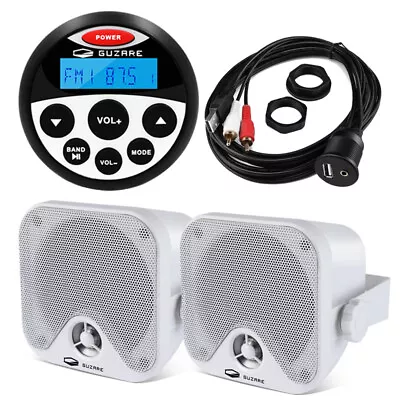 Marine Audio Package Boat Radio Bluetooth Media Radio System For ATV UTV Yacht • $89.99