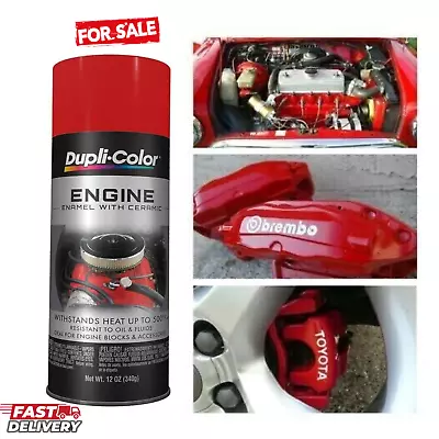 Red Gloss Spray Paint Resist High Heat Coating Engine Enamel Caliper Brake Roto. • $17.66