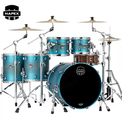 Mapex Saturn Evolution Workhorse 5pc Birch Shell Pack Exotic Azure Burst Lacquer • $3299