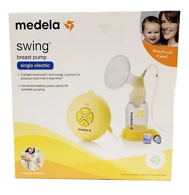 Medela Swing Single Electric Breast Pump Kit Convenient Battery Power Option • $139