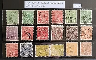 KGV Heads Various Watermarks Very Fine Used P117 • $7.50