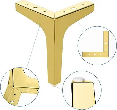 4Pcs Triangle Furniture Legs Modern Metal Legs For Cabinet Cupboard Sofa Table • £9.85