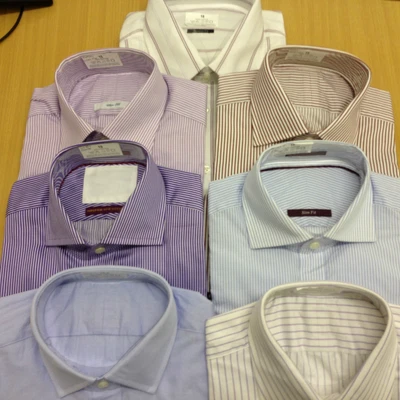 £9.99 • Buy Ex M&S PURE COTTON French Cuff Mens Shirt Long Sleeve Stripe Check Luxury Smart