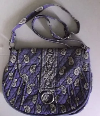 Vera Bradley Simply Violet Purse Purple Paisley Shoulder Crossbody Bag • $10