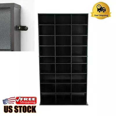 71  Media Tower Storage Organizer Cabinet DVDs CDs Stand Wall Shelving Rack US • $118.76