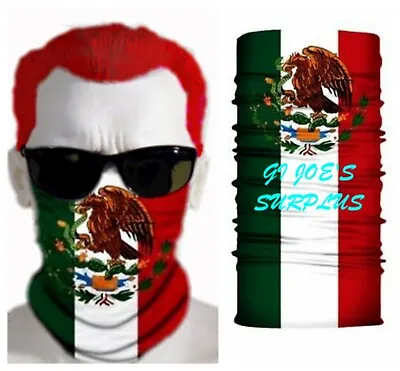 $4.99 • Buy Mexican Mexico Flag Multi-Scarf Face Mask Bandana Balaclava US Seller 4H3