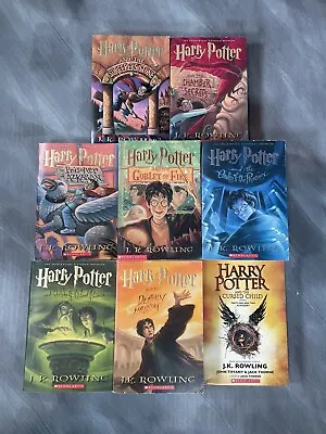 Harry Potter Book Set 1-8 By J.K. Rowling Paperback Complete Series • $34.99