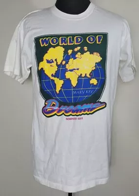Vintage 1993 Mary Kay  WORLD Of DREAMS  Seminar T Shirt Size Medium • $19.97