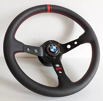Steering Wheel Fits For BMW Used Deep Dish E31 E34 E36 Z3 850i Leather Red 93-98 • $327.80