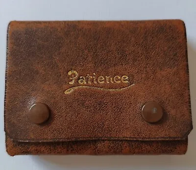 Vintage John Waddington Patience Playing Cards In Original Leather Case • £25