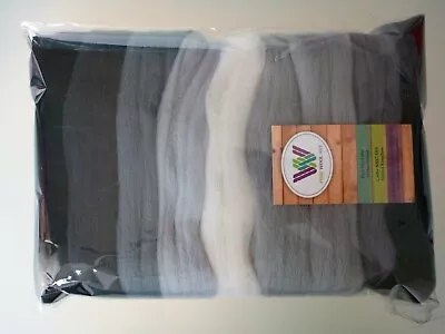 Grey Set* Pure Merino Wool For Needle And Wet Felting Packs Of 30 60 Or 90 G • £4.60