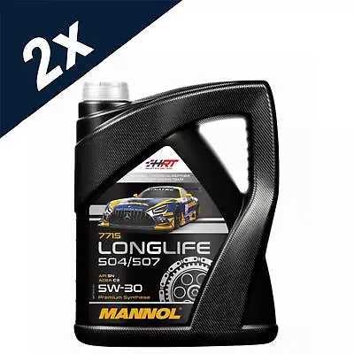 2x5L Mannol 5W-30 C3 Vw 504 00 / 507 00 Fully Synthetic Engine Oil Longlife 3 • £39.99