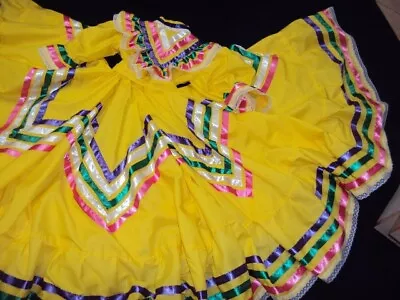 Mexican Folklorico Dress Jalisco Dance Size Child 6-7 • $95