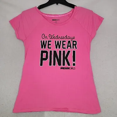 Mean Girls T Shirt LARGE L PINK WOMEN'S On Wednesdays We Wear Pink SHORT SLEEVE • $8.09