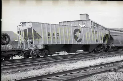 BO Baltimore & Ohio Covered Hopper #603872 - Vintage Railroad Negative • $19.45