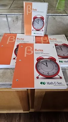 Math U See Beta Student Workbook Dvd Tests Instruction Manual Lot Bundle • $70